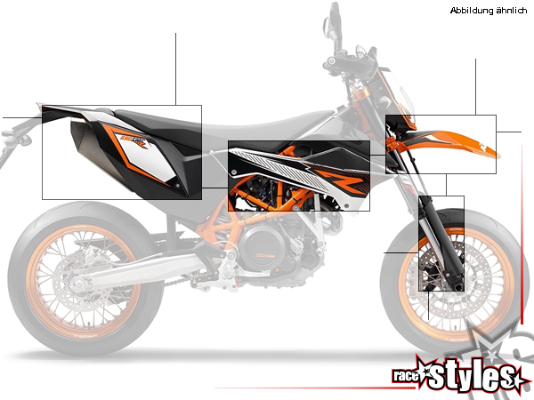 KTM 690 SMC R 08 17 Plastics Carbon Plastic KIT 690 12 17