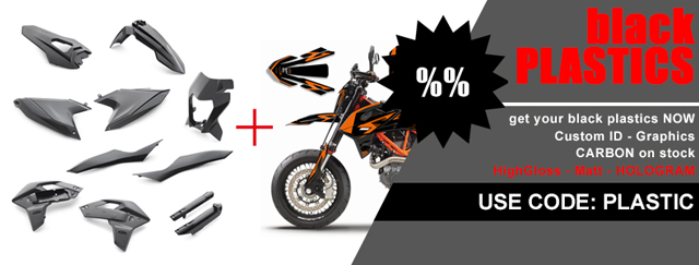 KTM SMCR 690 schwarze Plastik, OEM